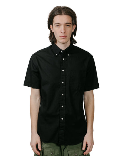 Gitman Vintage Bros. Black Overdye Oxford Short Sleeve model front