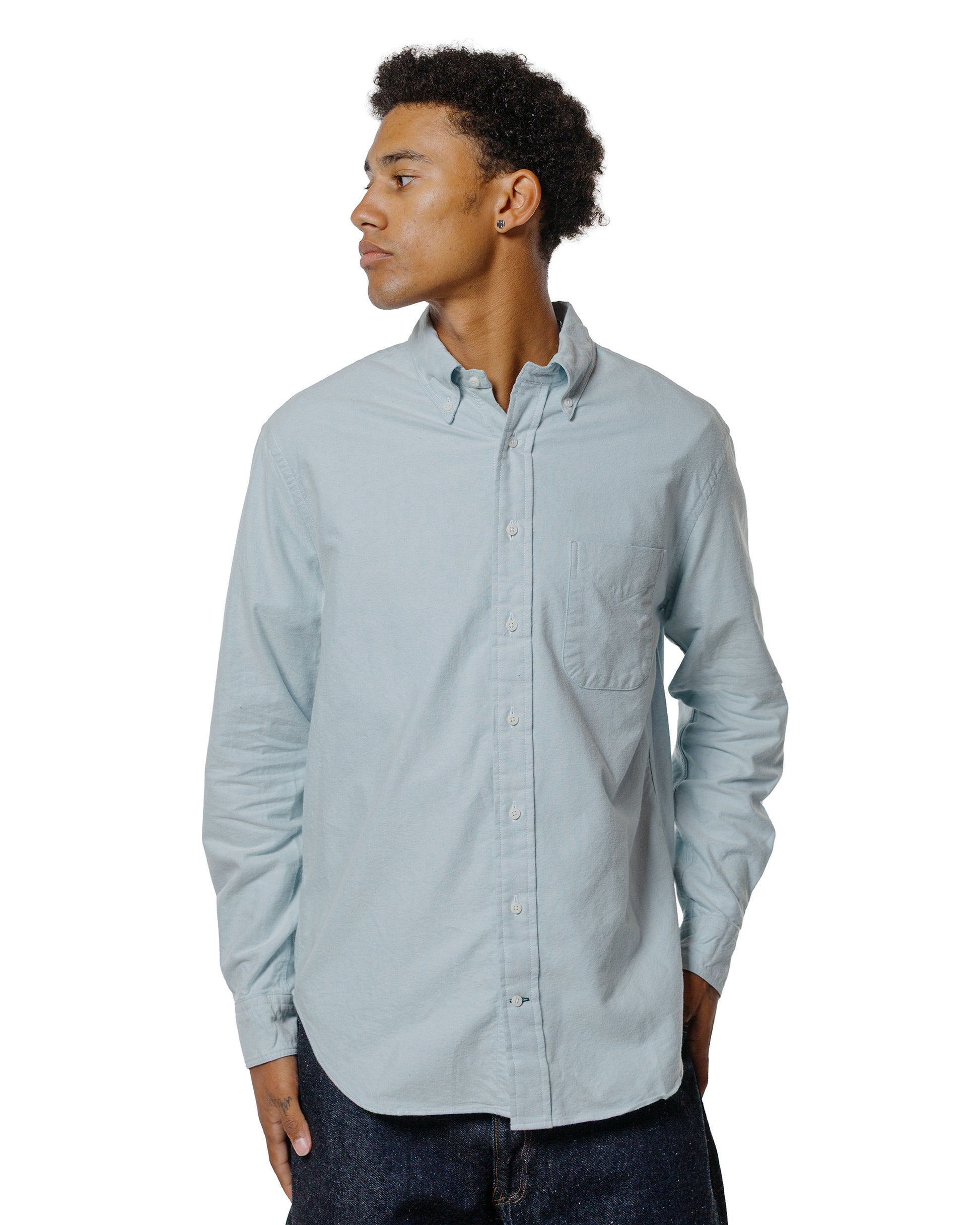 Gitman Vintage Bros. Blue Brushed Fall Oxford