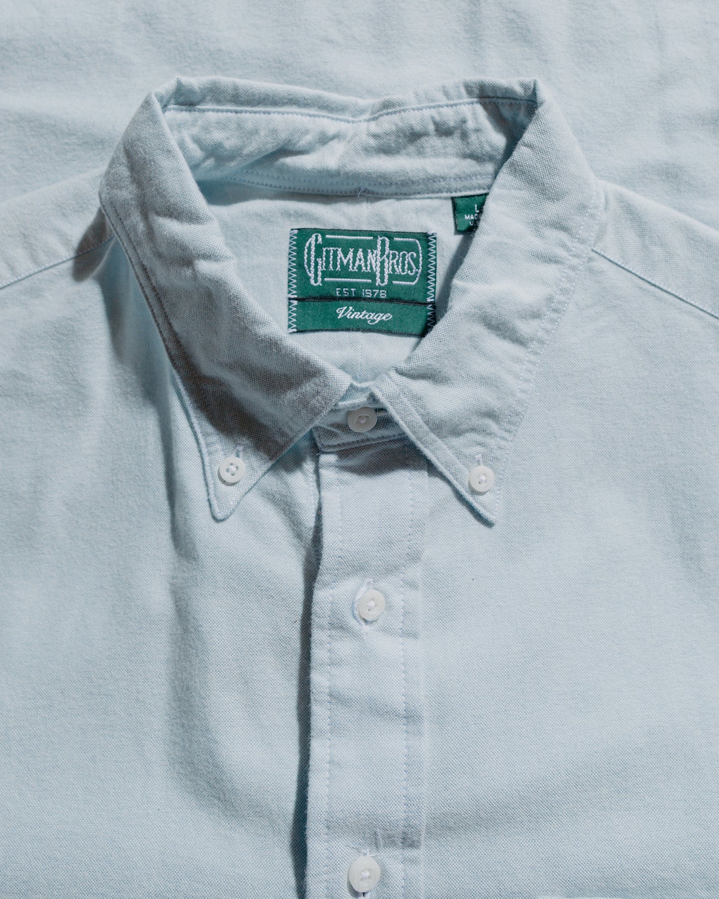 Gitman Vintage Bros. Blue Brushed Fall Oxford