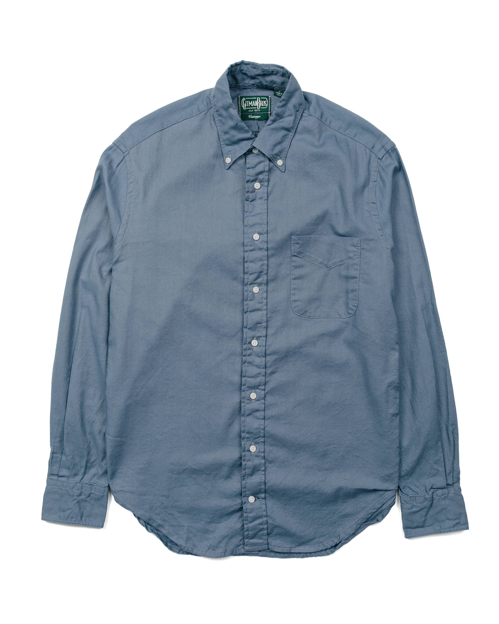 Gitman Vintage Bros. Blue Hopsack Shirt