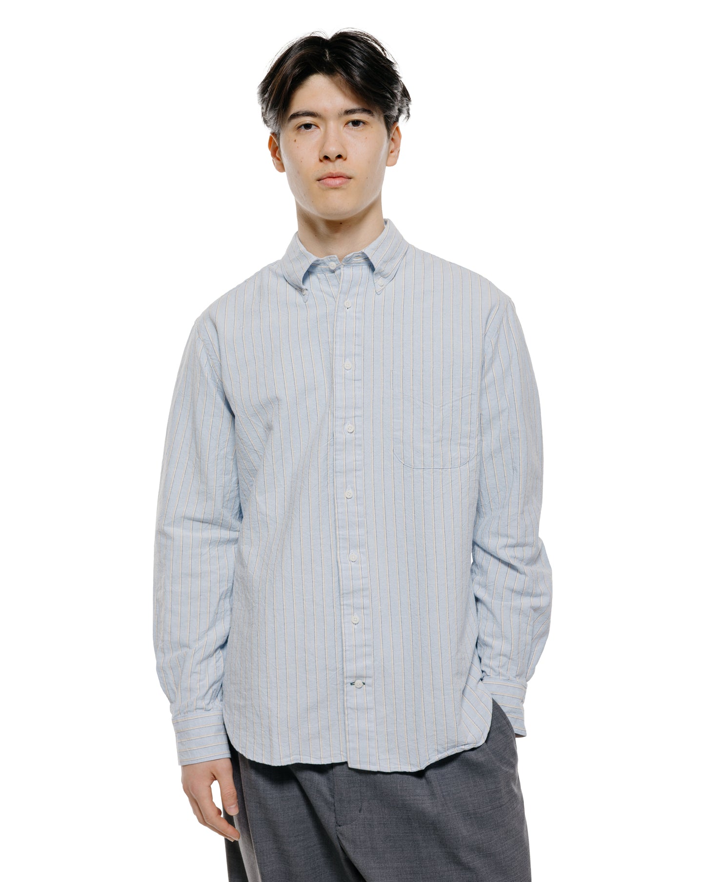 Gitman Vintage Bros. Blue Japanese Striped Oxford