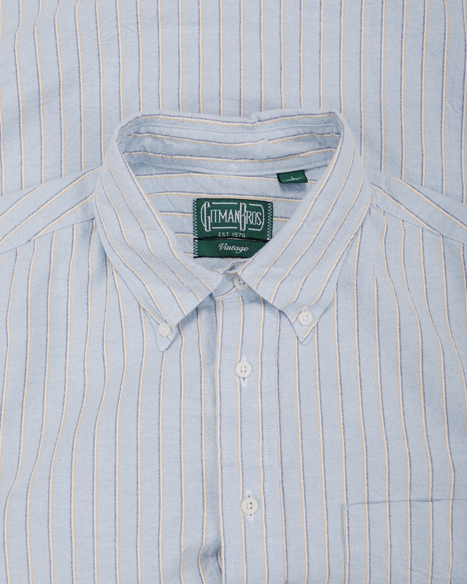 Gitman Vintage Bros. Blue Japanese Striped Oxford