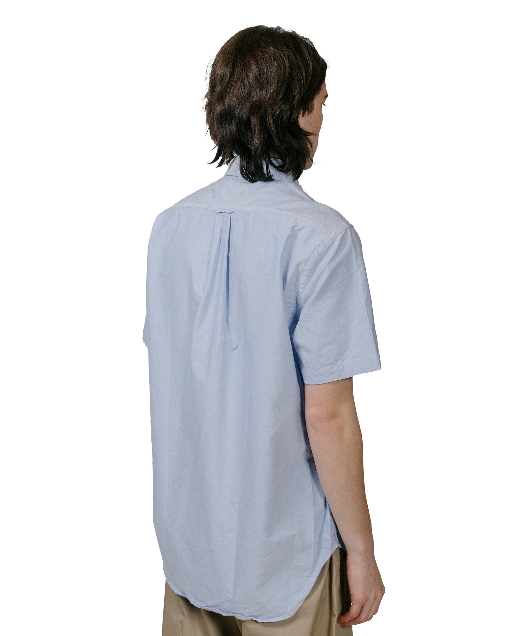 Gitman Vintage Bros. Blue Oxford Short Sleeve model back