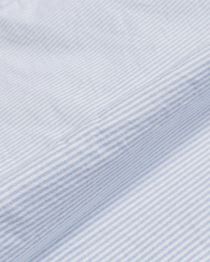 Gitman Vintage Bros. Blue Stripe Linen Long Sleeve Shirt fabric