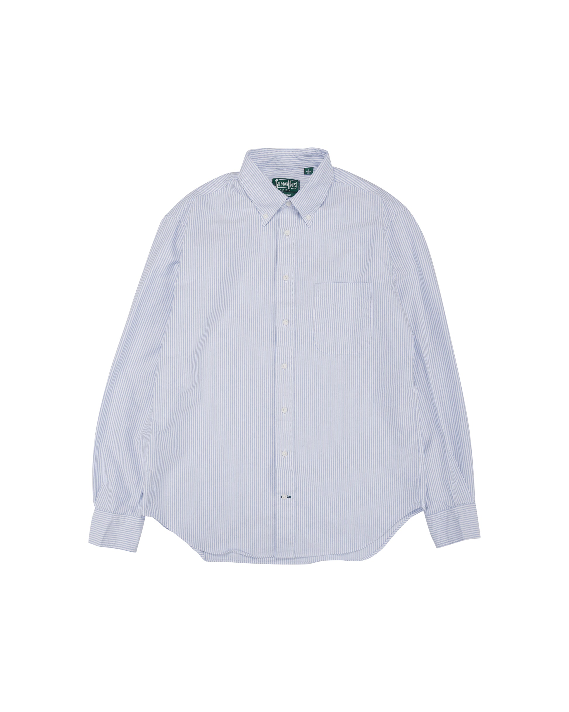 Gitman Vintage Bros. Blue Stripe Oxford Long Sleeve