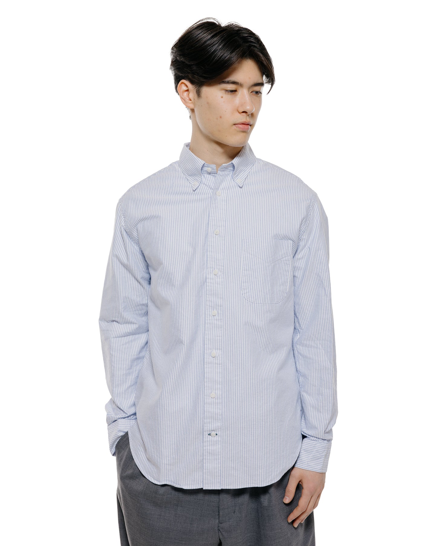 Gitman Vintage Bros. Blue Stripe Oxford Long Sleeve