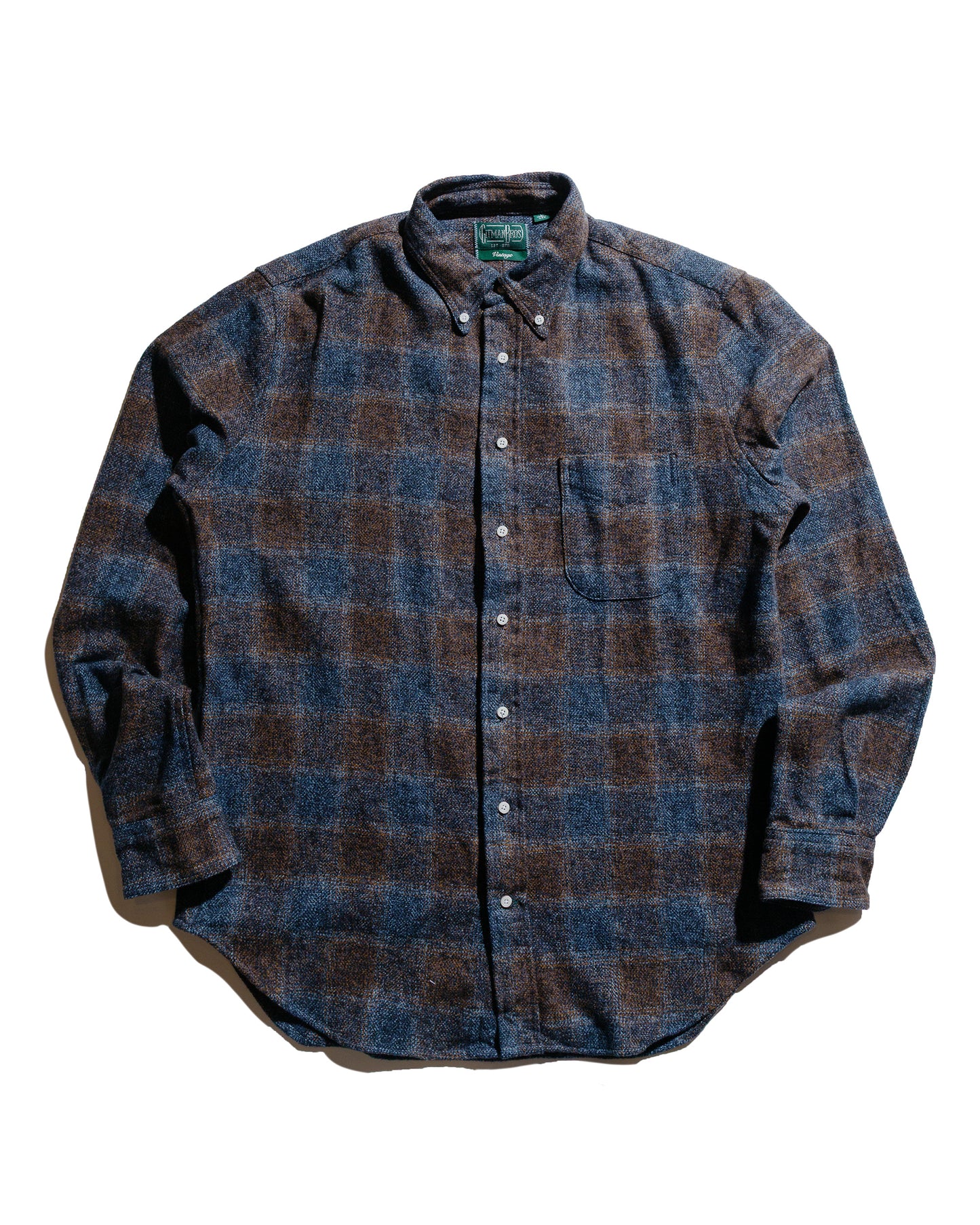 Gitman Vintage Bros. Brown Cotton Tweed Check Shirt