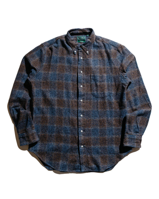 Gitman Vintage Bros. Brown Cotton Tweed Check Shirt
