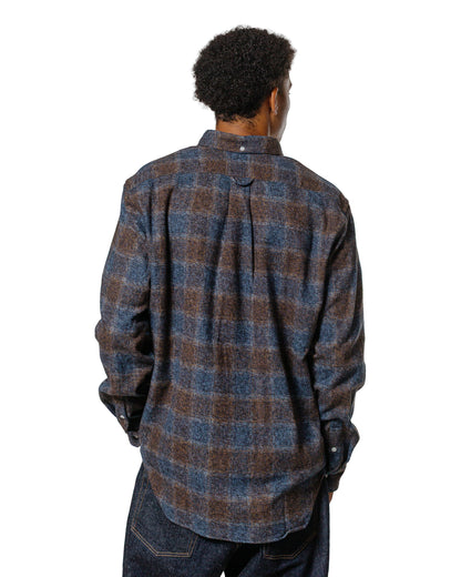 Gitman Vintage Bros. Brown Cotton Tweed Check Shirt