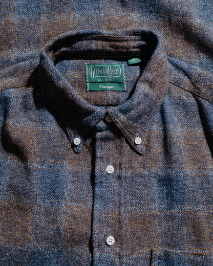 Gitman Vintage Bros. Brown Cotton Tweed Check Shirt