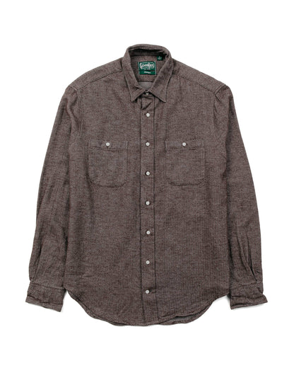 Gitman Vintage Bros. Brown Herringbone Flannel Work Shirt