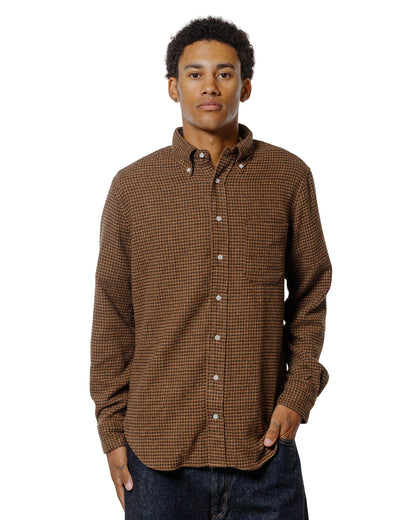 Gitman Vintage Bros. Brown Houndstooth Check Shirt