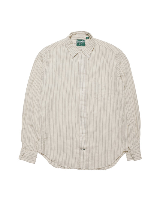 Gitman Vintage Bros. Ecru Brushed Dobby Stripe Shirt