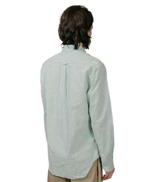 Gitman Vintage Bros. Green Seersucker Shirt model back