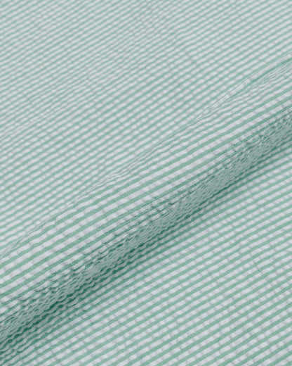 Gitman Vintage Bros. Green Seersucker Shirt fabric