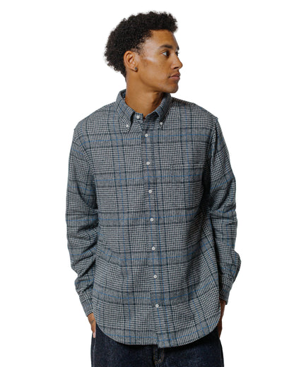 Gitman Vintage Bros. Grey Cotton Tweed Check Shirt