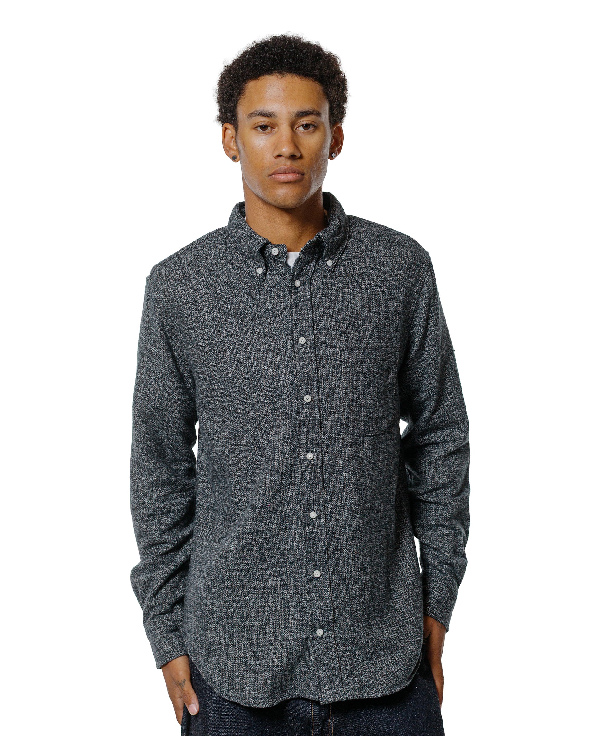 Gitman Vintage Bros. Grey Cotton Tweed Shirt
