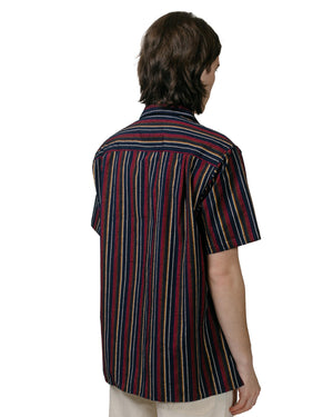 Gitman Vintage Bros. Indigo Cabana Stripe Camp Shirt model back