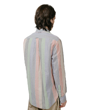 Gitman Vintage Bros. Multi-Striped Seersucker Popover Shirt model back