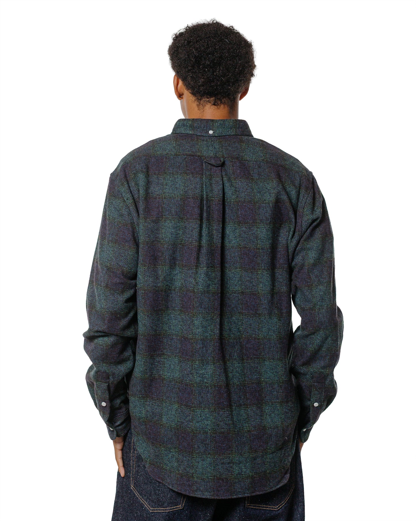 Gitman Vintage Bros. Navy Cotton Tweed Check Shirt