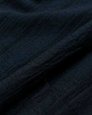 Gitman Vintage Bros. Navy Cotton/Linen Yarn-Dyed Dobby Beach Shirt fabric