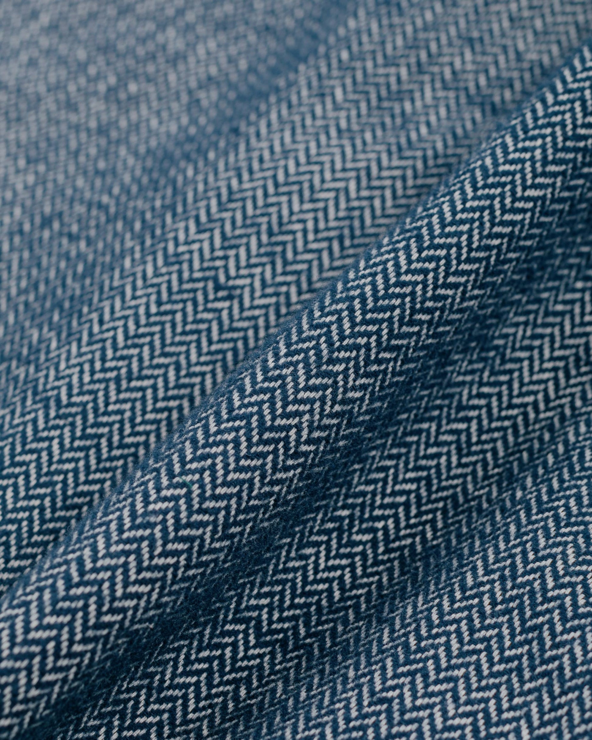 Gitman Vintage Bros. Navy Herringbone Flannel Work Shirt Fabric