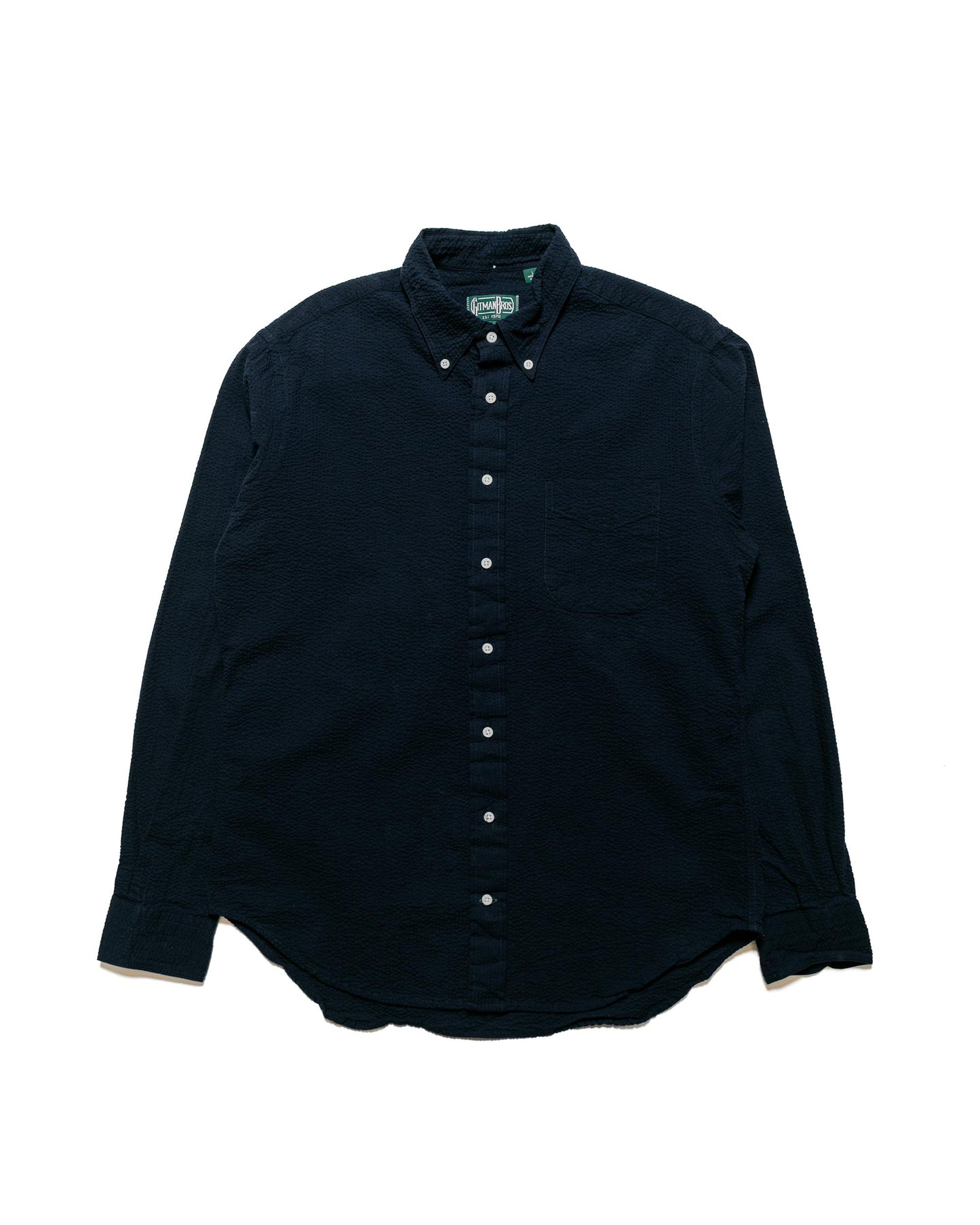 Gitman Vintage Bros. Navy Overdye Seersucker Shirt