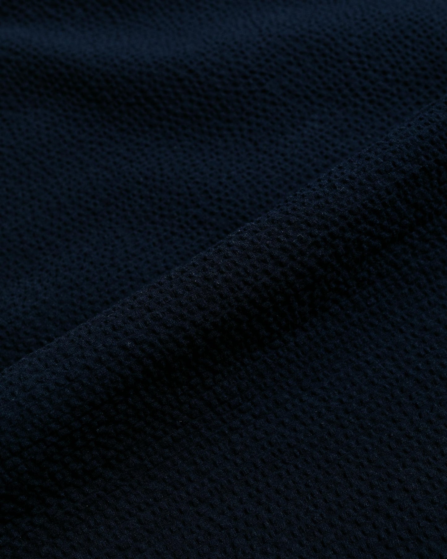 Gitman Vintage Bros. Navy Overdye Seersucker Shirt fabric