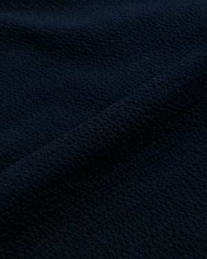 Gitman Vintage Bros. Navy Overdye Seersucker Shirt fabric