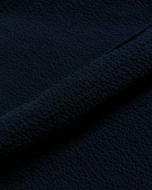 Gitman Vintage Bros. Navy Overdye Seersucker Short Sleeve Shirt fabric