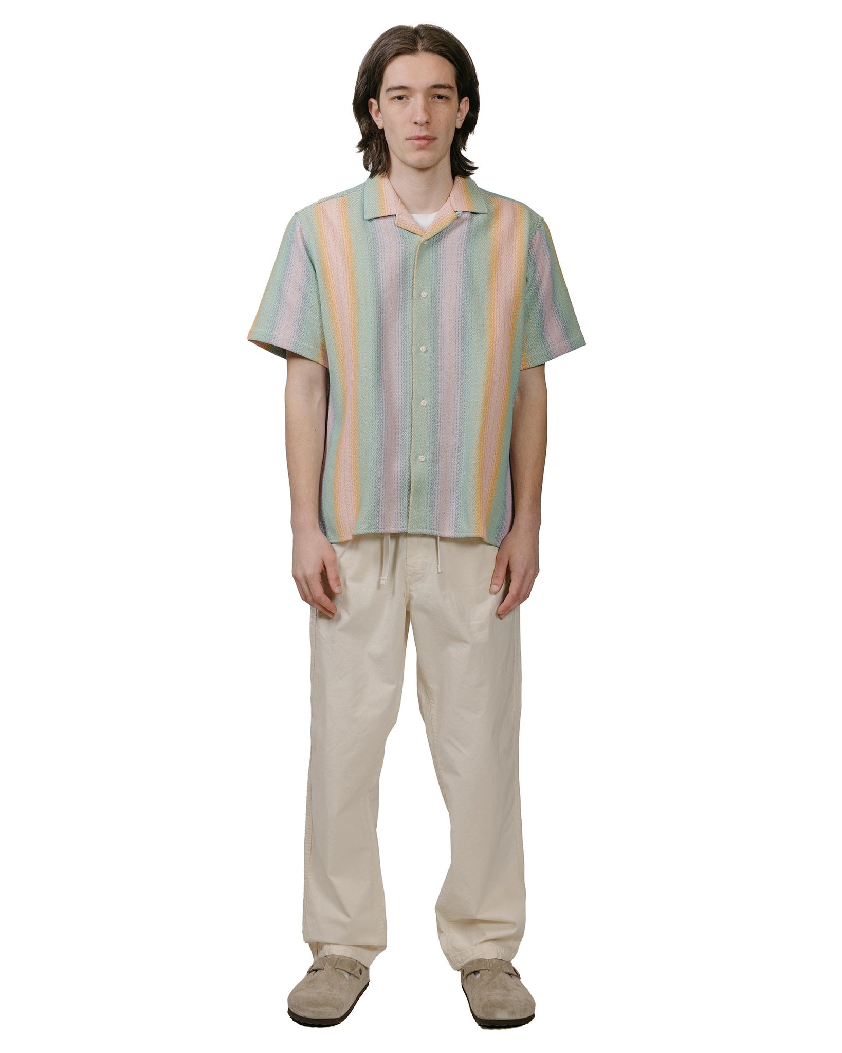 Gitman Vintage Bros. Pastel Baja Blanket Camp Shirt model back