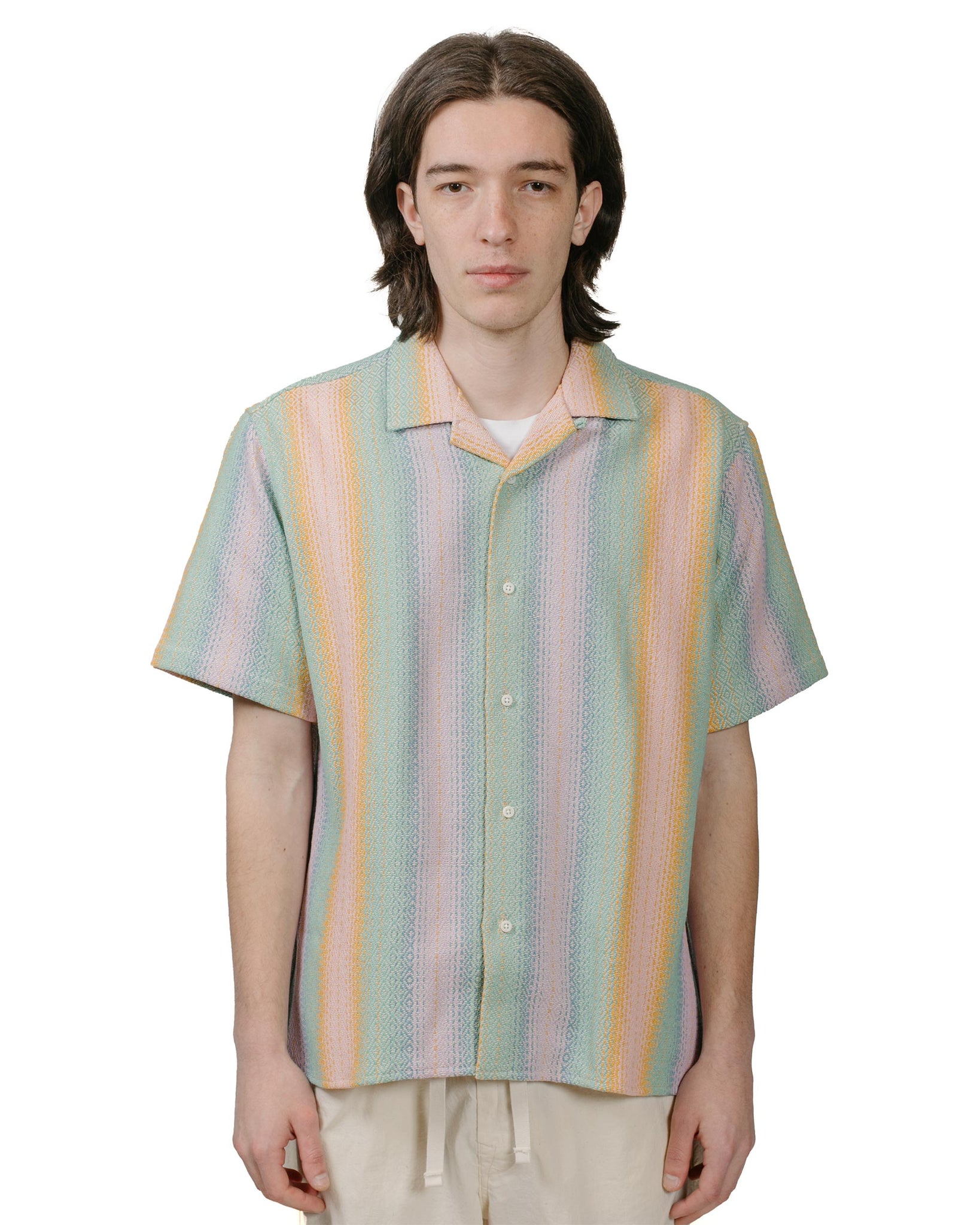 Gitman Vintage Bros. Pastel Baja Blanket Camp Shirt model front