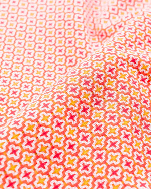 Gitman Vintage Bros. Summer Ready Jacquard Camp Collar Shirt Red Fabric