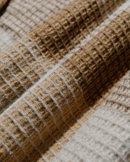 Gitman Vintage Bros. Tan Brushed Waffle Check Camp Shirt