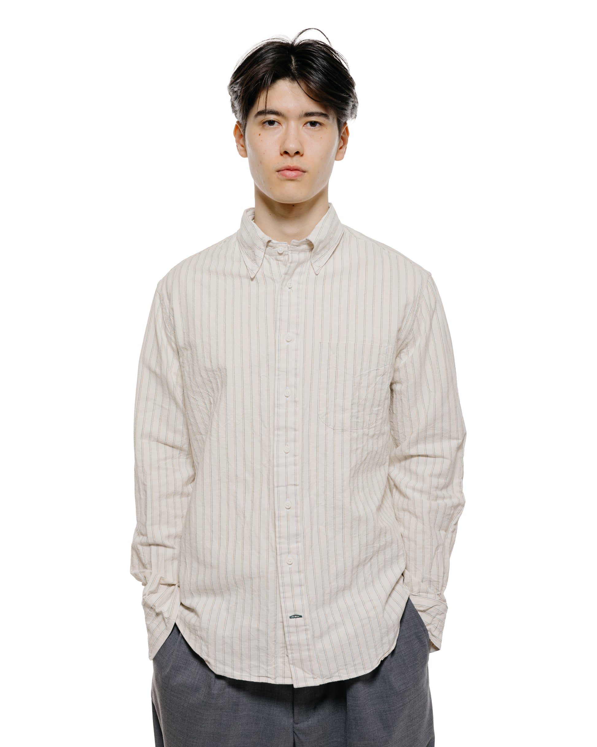 Gitman Vintage Bros. Tan Japanese Striped Oxford