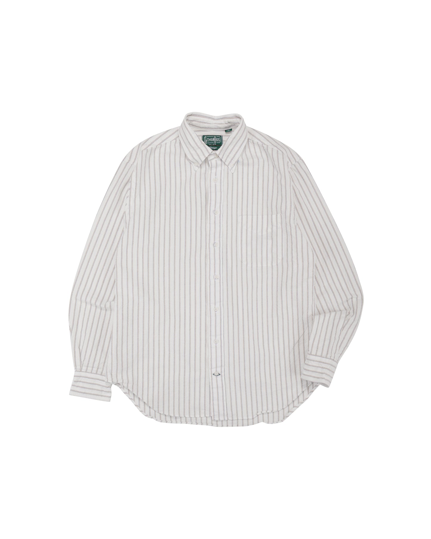 Gitman Vintage Bros. White Japanese Striped Oxford