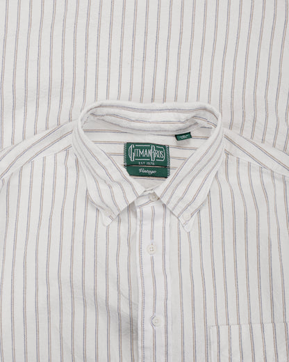 Gitman Vintage Bros. White Japanese Striped Oxford