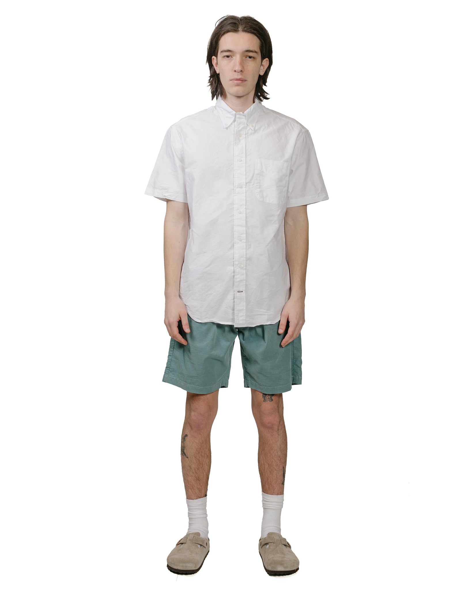 Gitman Vintage Bros. White Oxford Short Sleeve model full