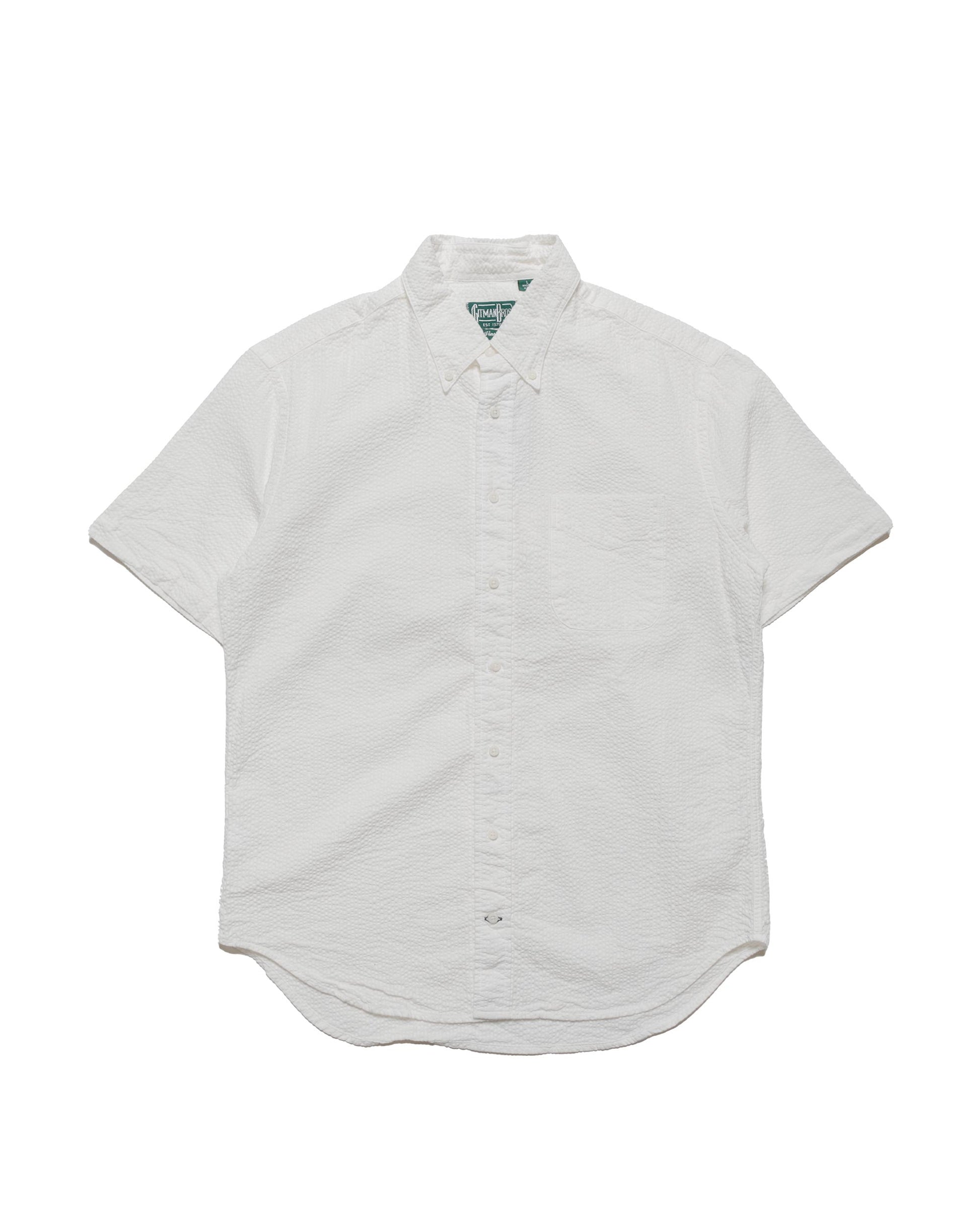Gitman Vintage Bros. White Seersucker Short Sleeve Shirt
