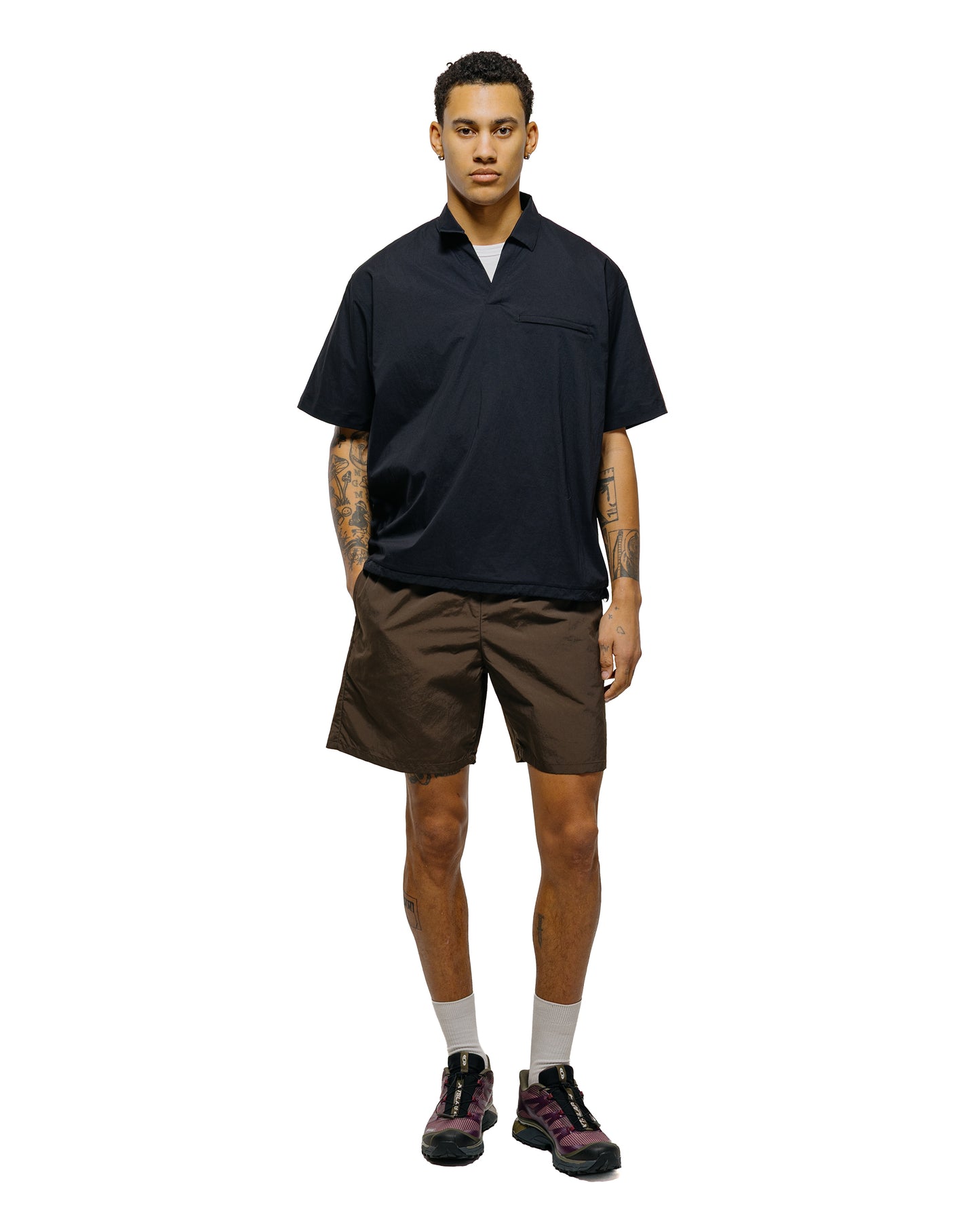 Goldwin Nylon Shorts Jet Brown