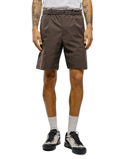 Goldwin One Tuck Light Stretch Shorts Jet Brown