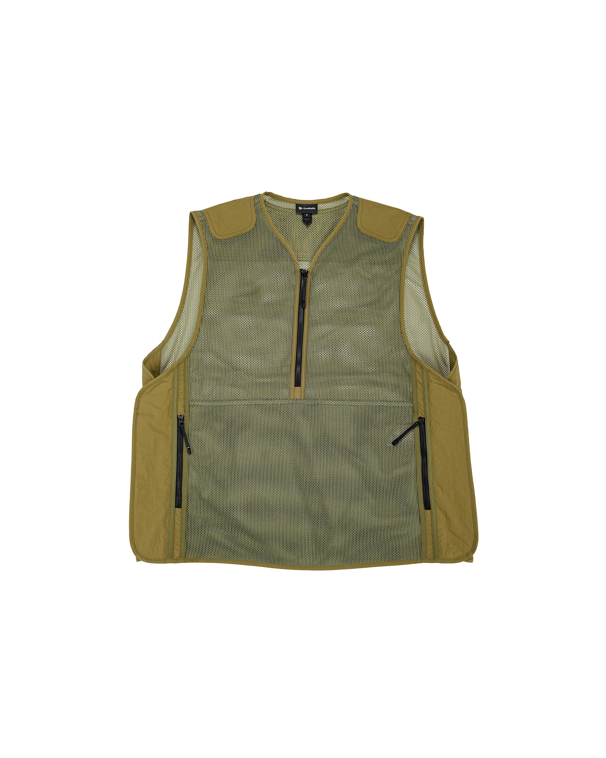 Goldwin Tonalith Mesh Half Zip Vest Usuyanagi