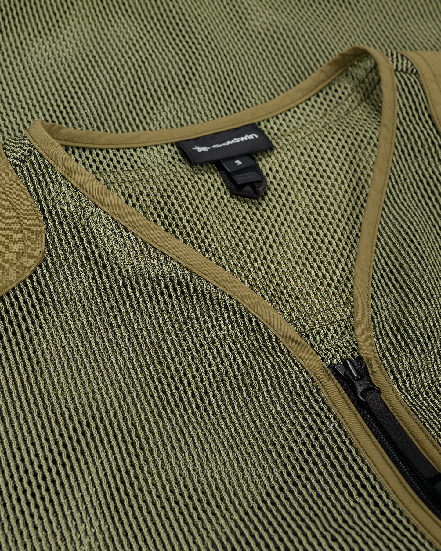 Goldwin Tonalith Mesh Half Zip Vest Usuyanagi