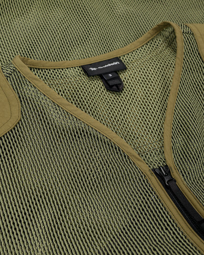 Goldwin Tonalith Mesh Half Zip Vest Usuyanagi