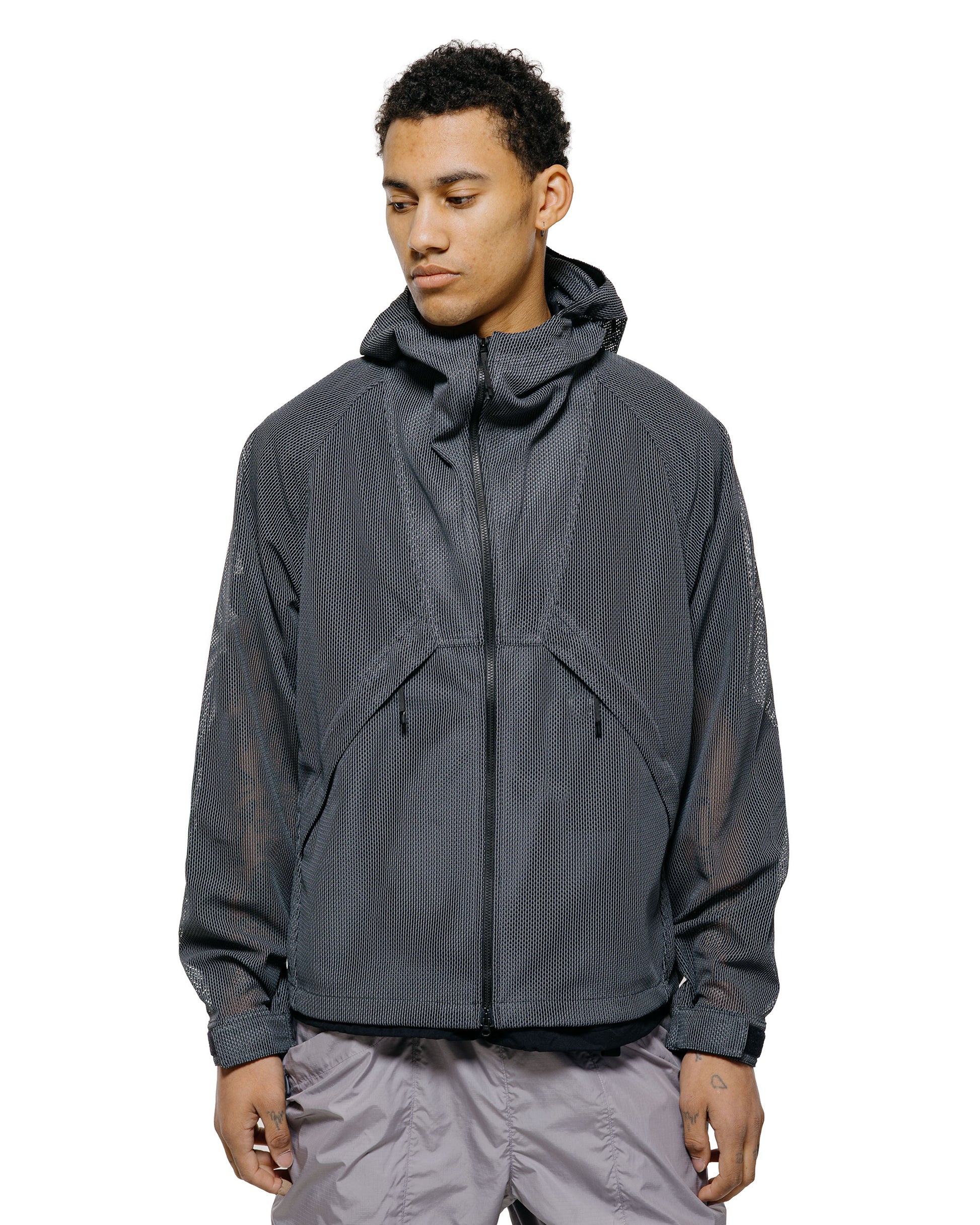 Goldwin Tonalith Mesh Hooded Jacket Black