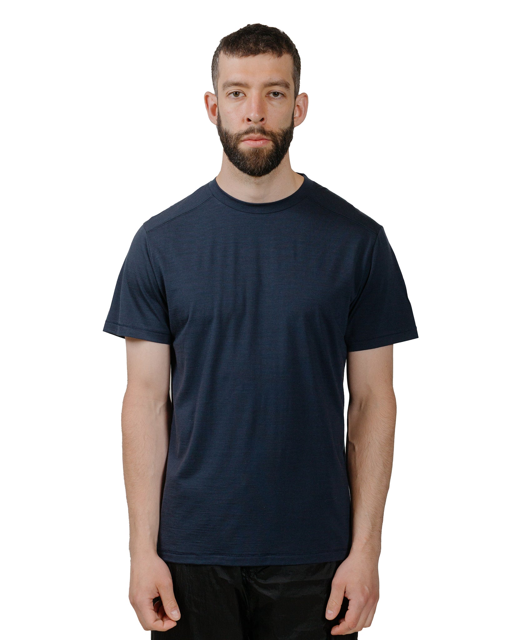 HNDSM A Better T-Shirt Midnight Blue model front