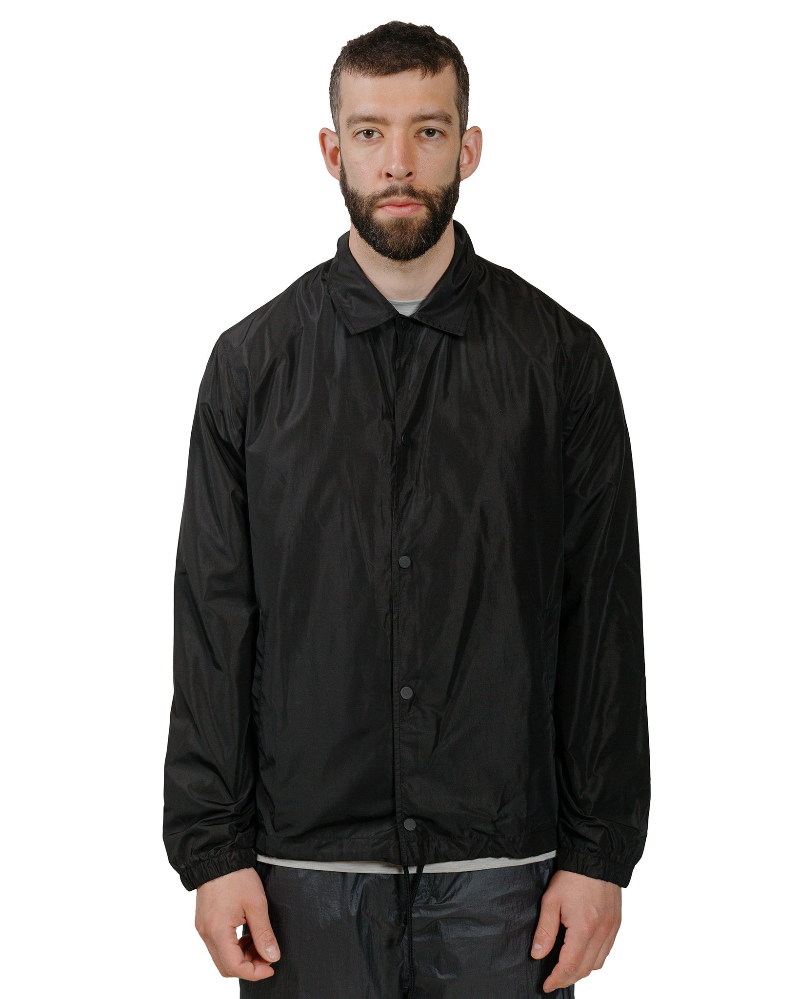 HNDSM Coaches Jacket Black model front
