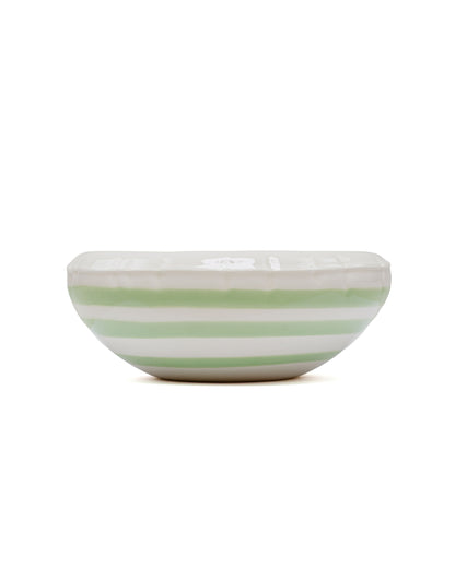 Home Studyo Bowl 'Lisa' Stripes Pistache Gloss