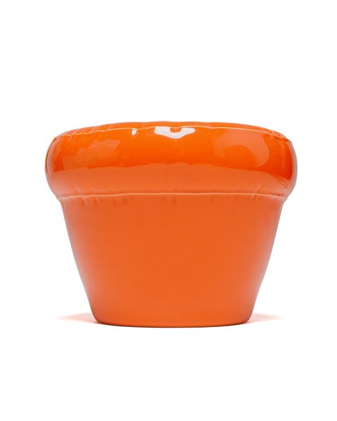 orange ceramic plant pot Home Studyo Planter 'Pierre' Carrot Gloss