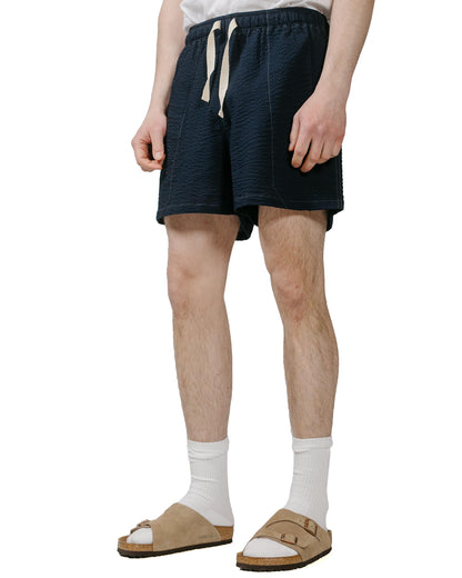 Howlin' Magic Shorts Navy Japanese Seersucker model front